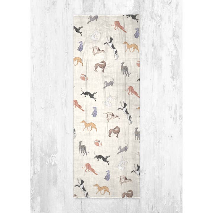 Italian Greyhound Whippet Dog Silky Model Scarf for wholesale by RiverWood Forest