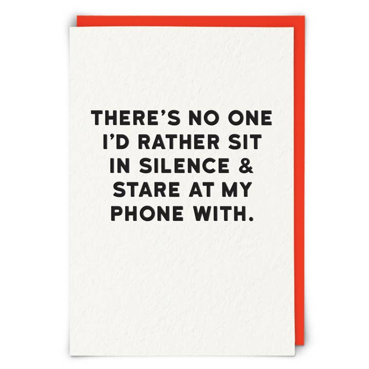Silence Greetings Card for wholesale by Redback Cards UK