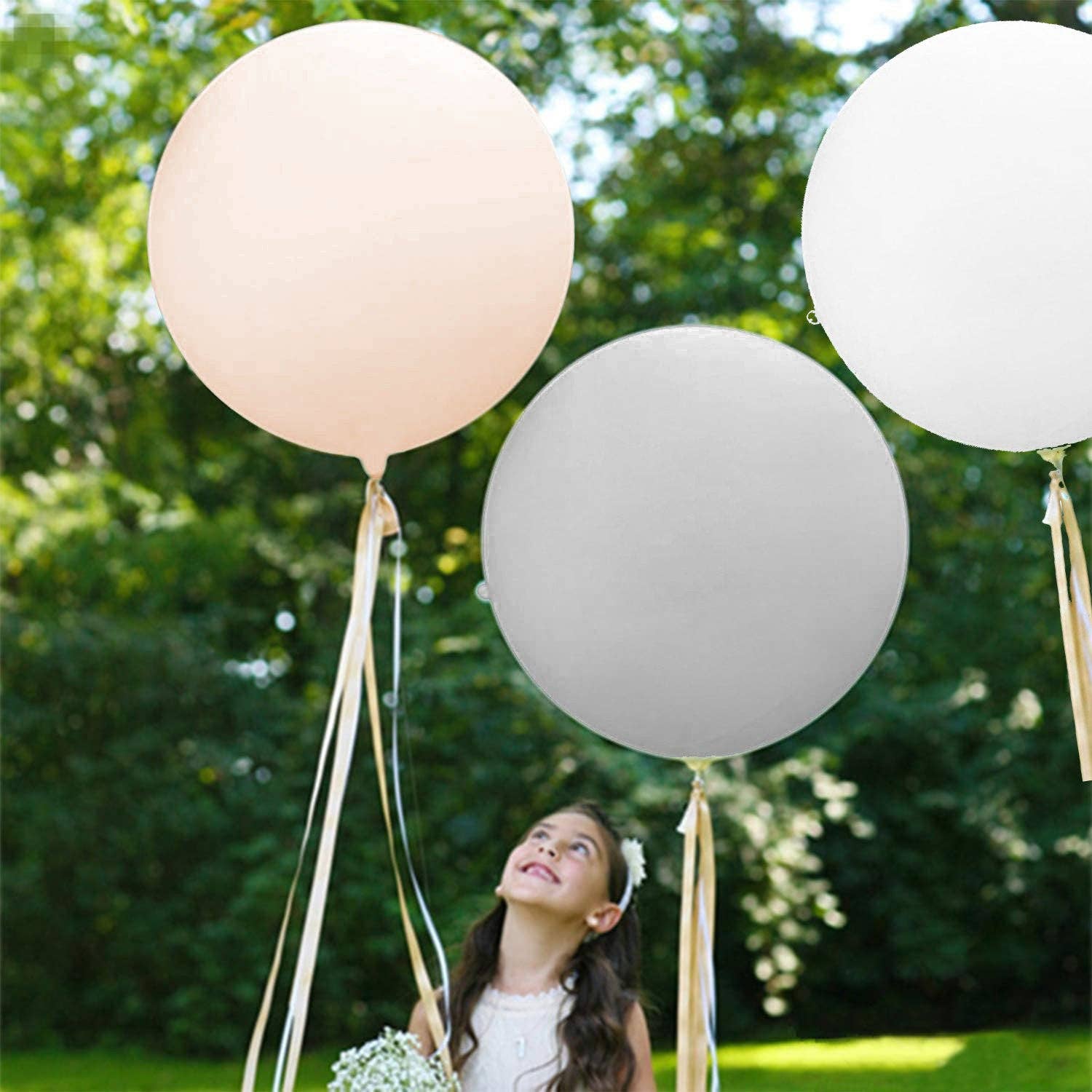 Ellie's Party Supply - Wholesale Balloon - Giant Balloons in Gray, White, Blush, Mauve, or Mocha (36")1