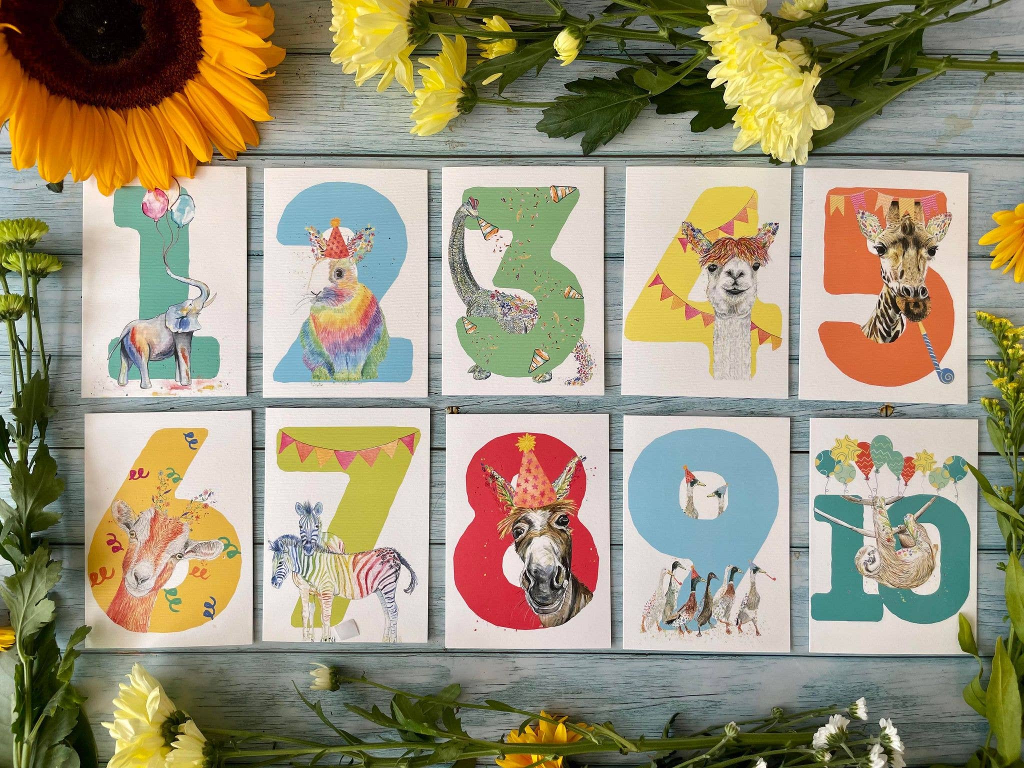 Jen Winnett Eco Artist - Wholesale Birthday Card - Number 5 Children's Birthday Card1