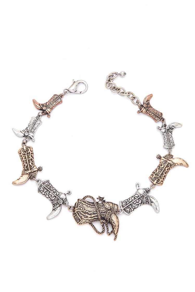 Artini Accessories – Engroshandel Skotilbehør – Unisex – Indgraverede cowboystøvler Western Boot Charm0