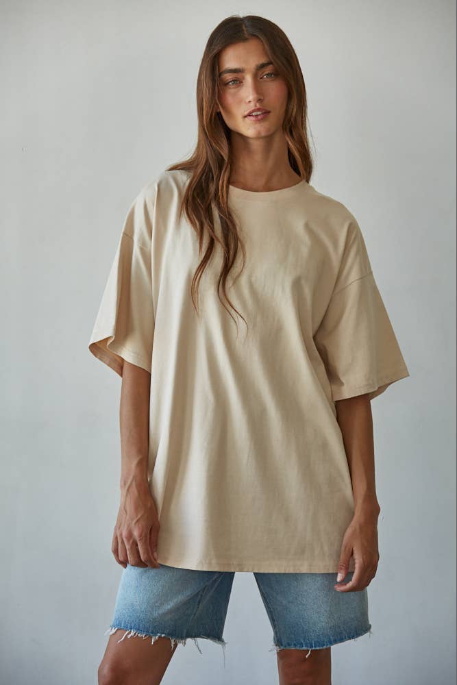 By Together - Wholesale Tunic - Women's - L8684 | Knit Cotton Drop Shoulder Oversized Top8