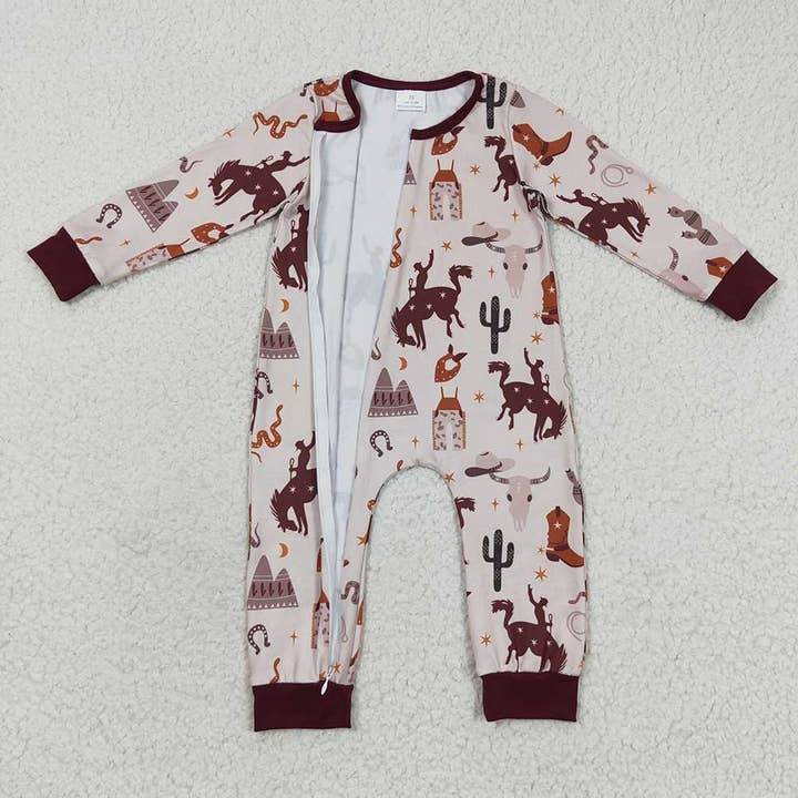 Aier Wholesale - Wholesale Jumpsuit - Baby - Baby Boys Western Rodeo Rompers1