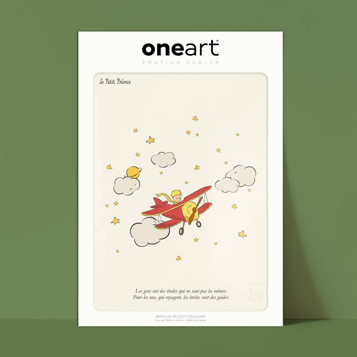 Póster El Principito Avión, estrellas - LPP0015 para venta al por mayor de Oneart