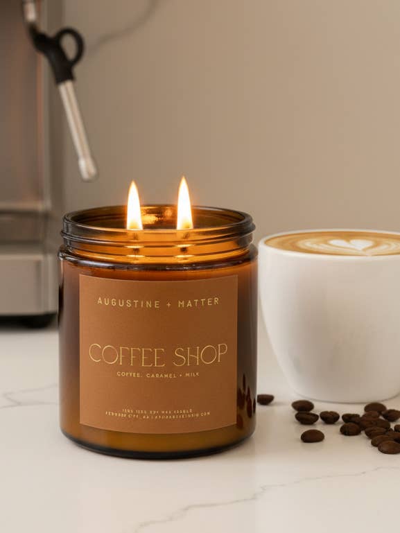 Coffee Shop - 12oz Soy Candle for wholesale by Augustine + Matter Candle Studio