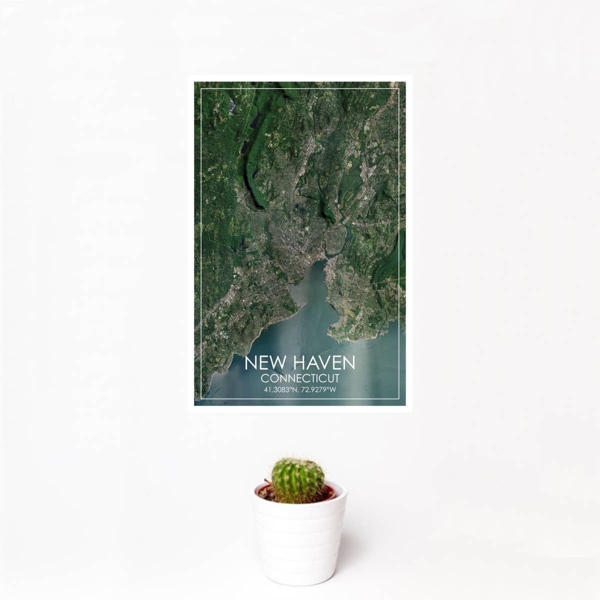 JACE.design - Wholesale Art Print - New Haven CT Map Print Satellite0