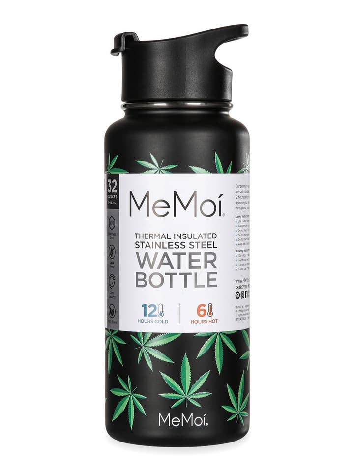 Thermal Insulated 32 Oz Weed Print Stainless Steel Bottle for wholesale by Infinity Classics International Inc.