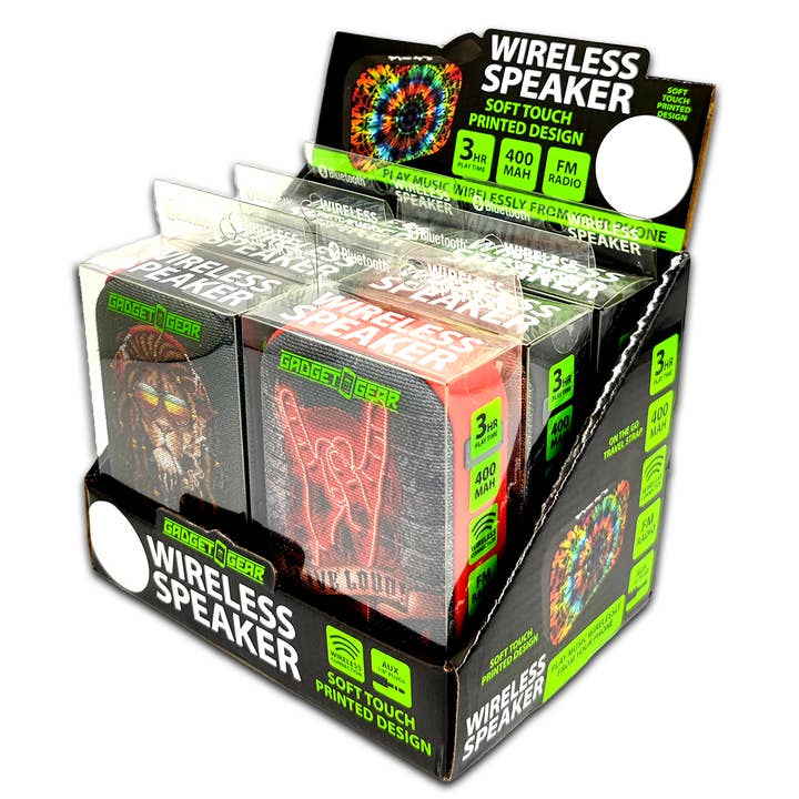 Gadget Gear Wireless Speaker with FM Radio - 6/Display for wholesale by Novelty Brands