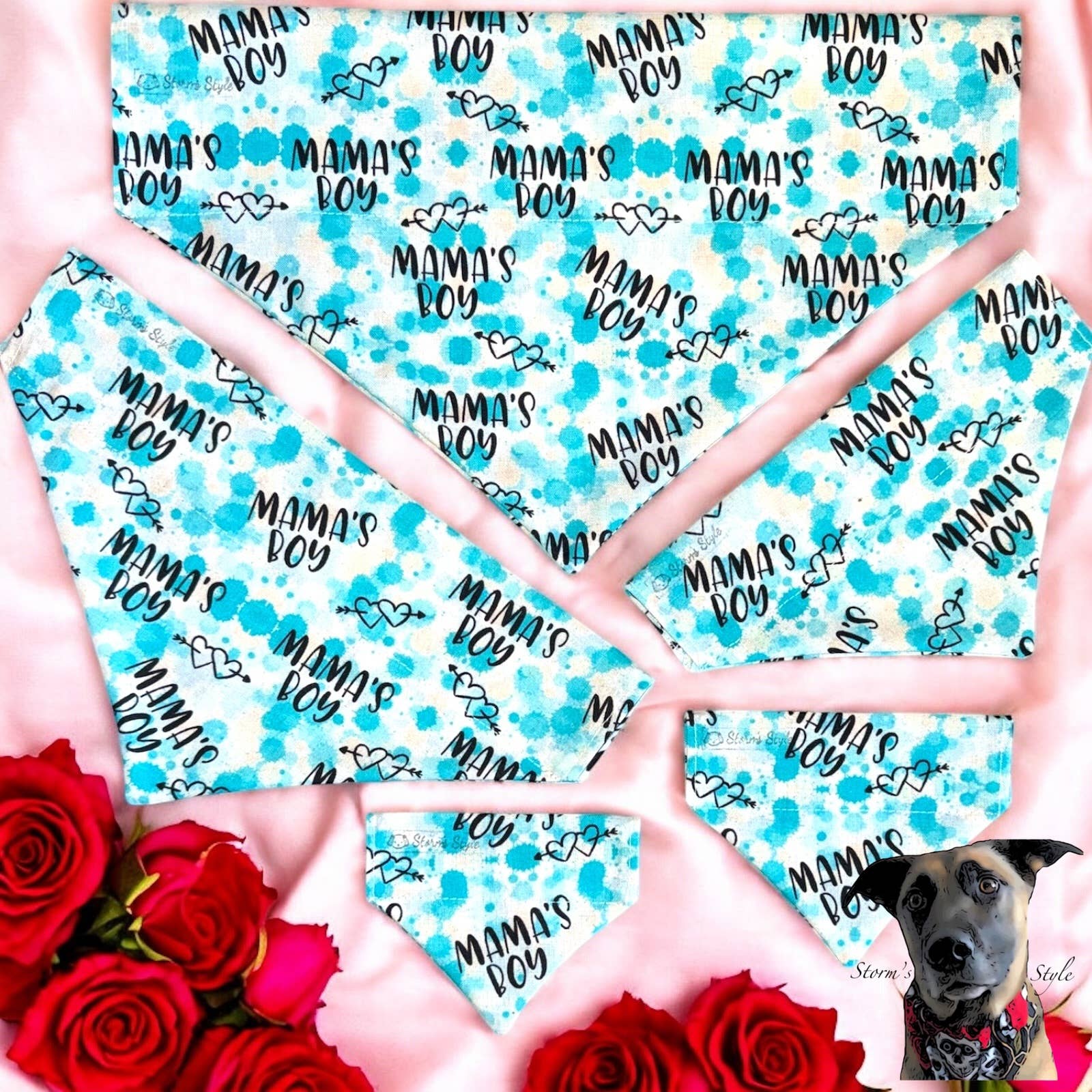 Storms Style - Wholesale Pet Bandana - Dog - Mama's Boy Pet Bandanas - Dog Cat0