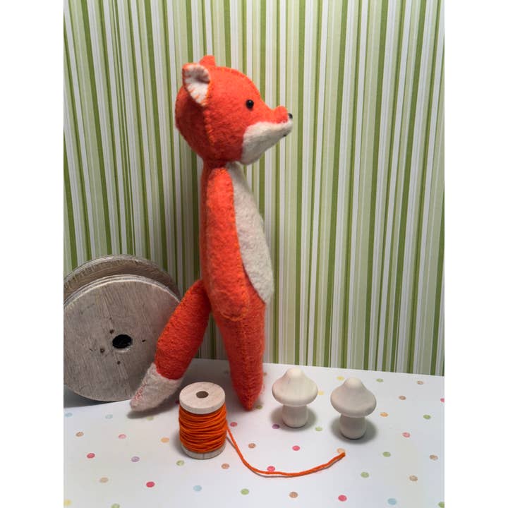 Genius Premium Craft - Vente Kit de bricolage - Kit de couture et de feutrage Renard en feutre2