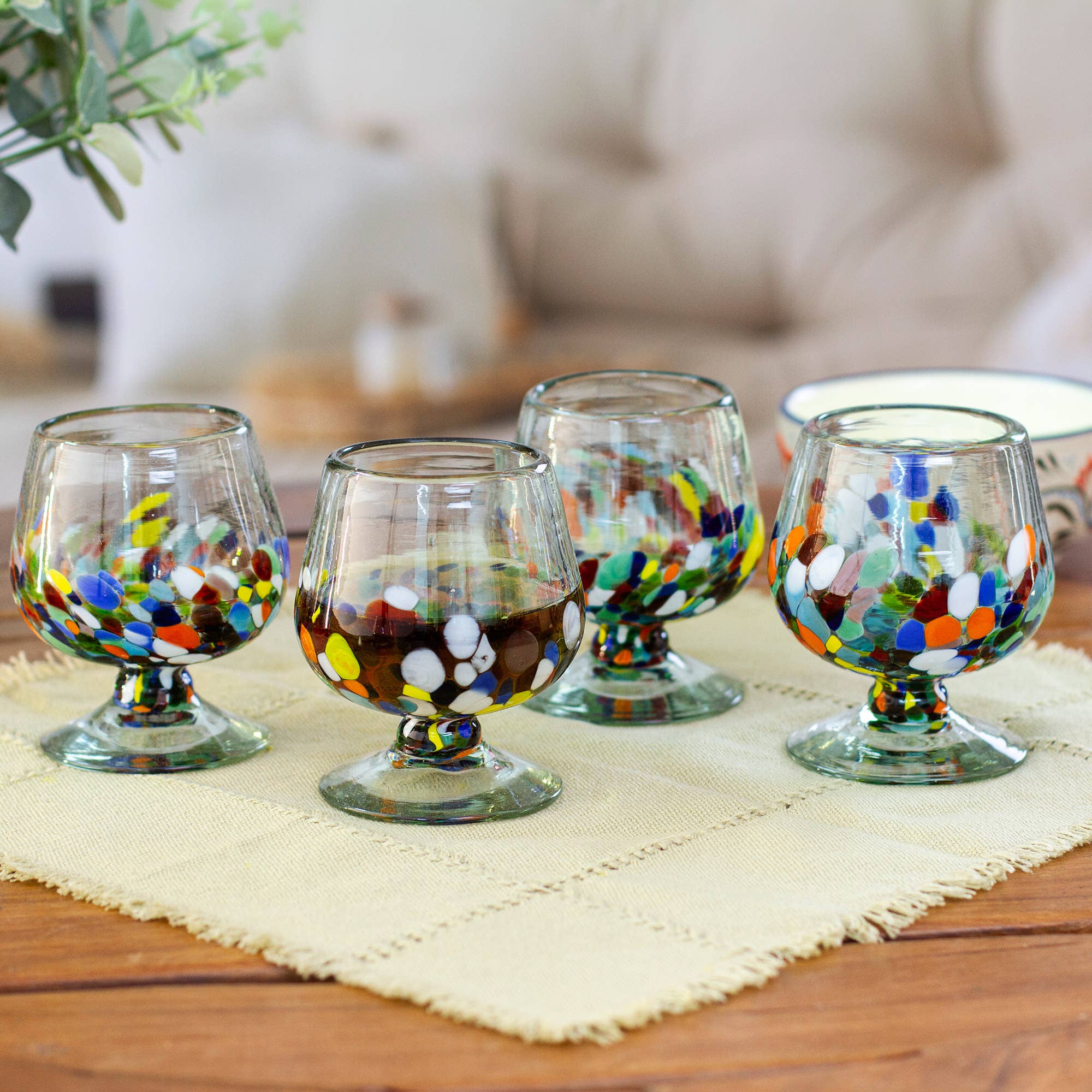 NOVICA - Wholesale Wine Glass - Novica Handmade Chromatic Ceremony Glass Goblets, Set Of 41