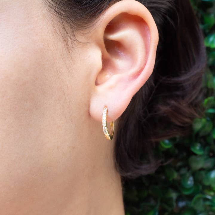 Eternity Cz Huggies Earrings for wholesale by Cherie by Cherie