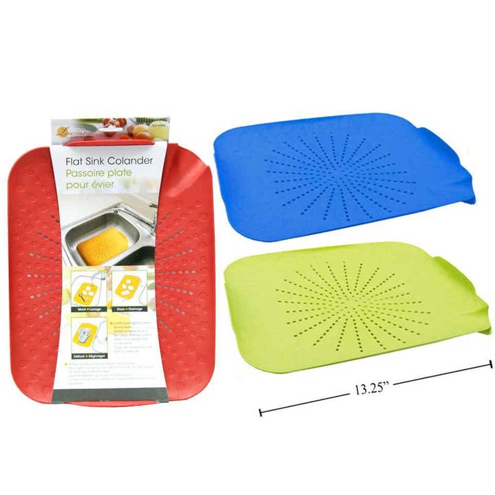 Luciano Gourmet - Wholesale Sink Strainer/Stopper - Luciano Gourmet Flat Sink Strainer, 3 col.,13.25" x 10.5"