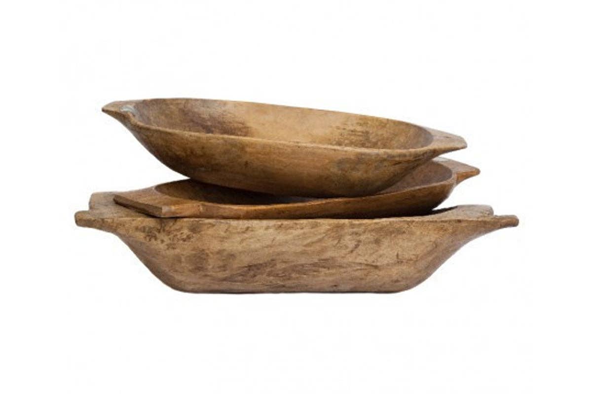 etúHOME - Wholesale Decorative Plate/Dish/Bowl - Antique Oval Dough Bowl7