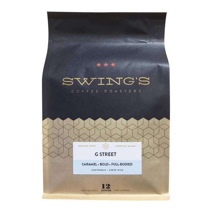 G Street Blend Coffee Beans for wholesale by Swing's Coffee