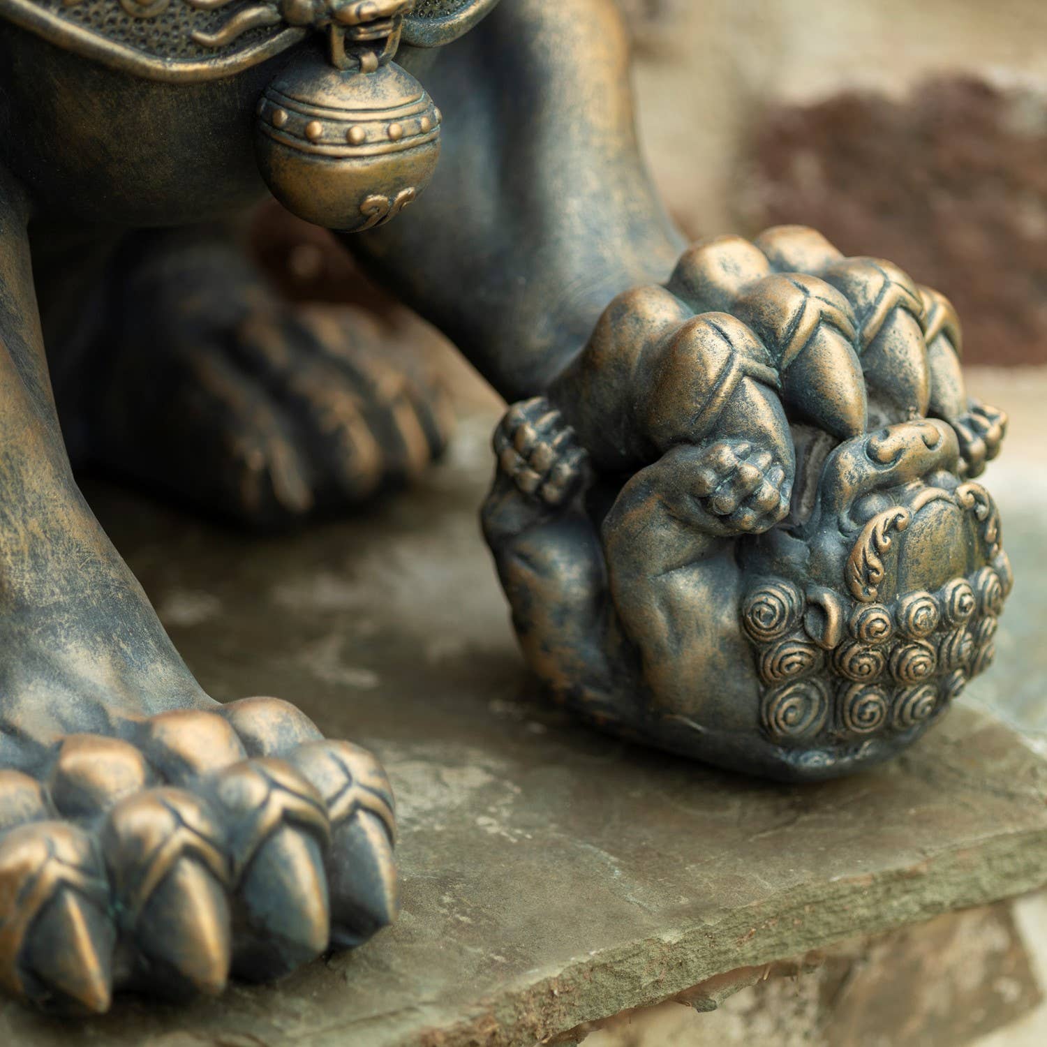 Zaer Ltd. International - Wholesale Decorative Figurine - 24.5" Tall Chinese Foo Dog Sentry Statues- 2PC/Set3