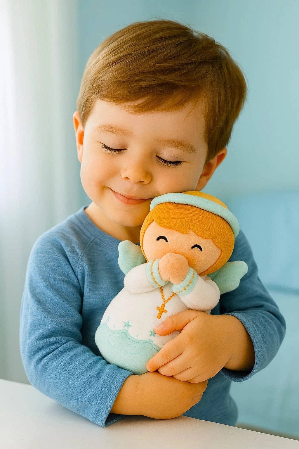 Little Drops of Water® - Wholesale Stuffed/Plush Toy - Kids & Baby - Guardian Angel Boys Catholic Plush Doll 8" | Angel Toy3