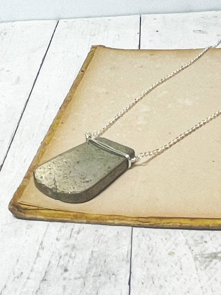 Pyrite Slab Necklace for wholesale by Rage Gems & Jewelry