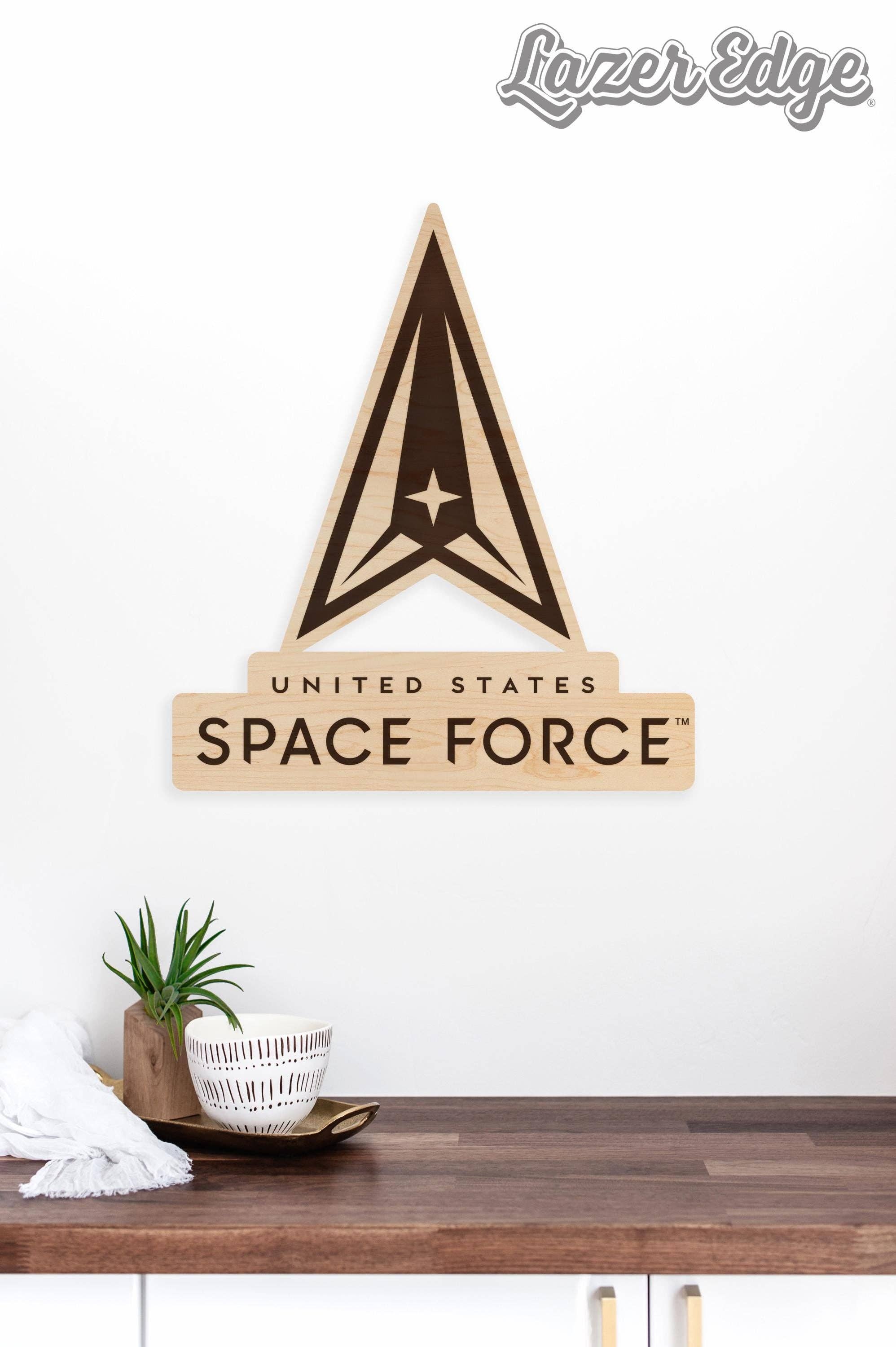 LazerEdge - Wholesale Wall Accent - United States Space Force Emblem Wall Hanging – Crafted from Cherry or Maple Wood2