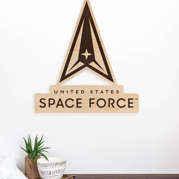 LazerEdge - Wholesale Wall Accent - United States Space Force Emblem Wall Hanging – Crafted from Cherry or Maple Wood2