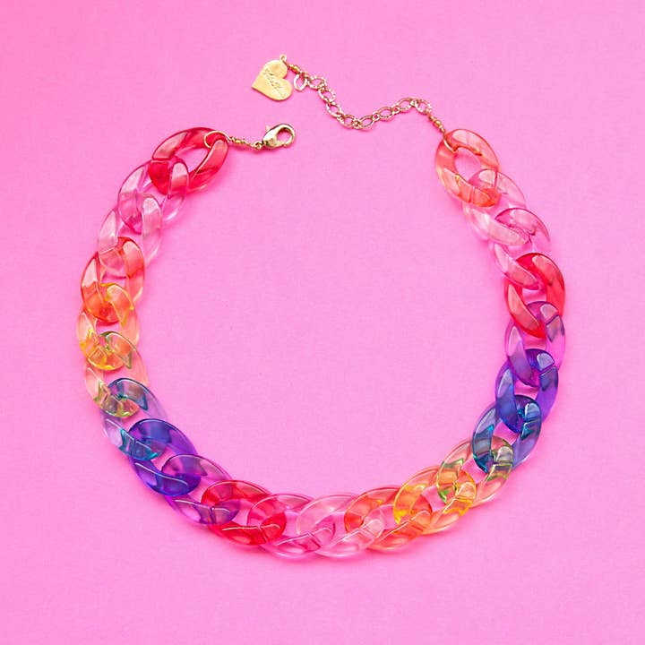Rainbow Brite Clear Choker for wholesale by VidaKush