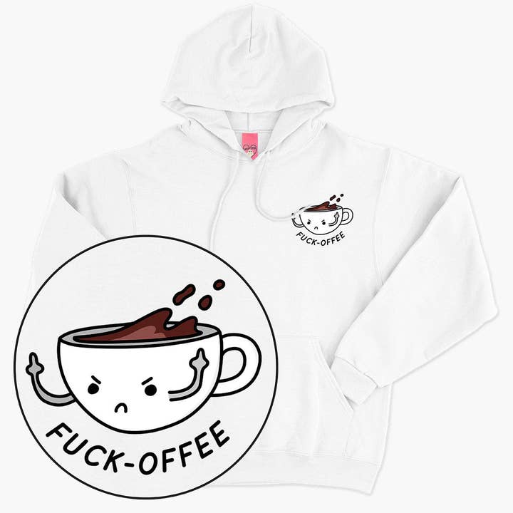 Sweat à capuche F*ck-offee (Unisexe) pour la vente par SassySpud