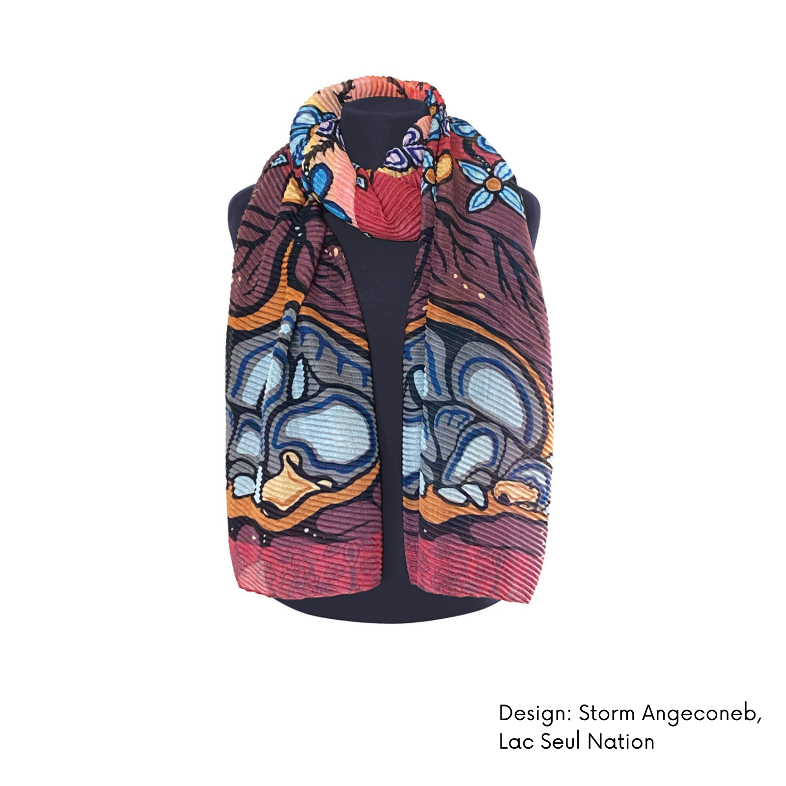 Made By Humans || Light Codes Studio - Vendita all'ingrosso Sciarpa - Donna - Sciarpa Eco con Design Indigeno Contemporaneo2