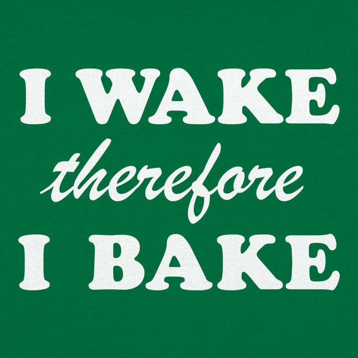 I Wake Therefore I Bake T-shirt herr för wholesale av 6DS