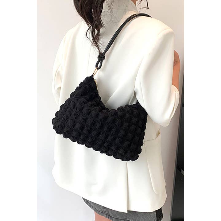 42POPS - Wholesale Shoulder Bag - Women's - ,,,...SI-26670 Cloud Puffy Pleated Crossbody Shoulder Bag