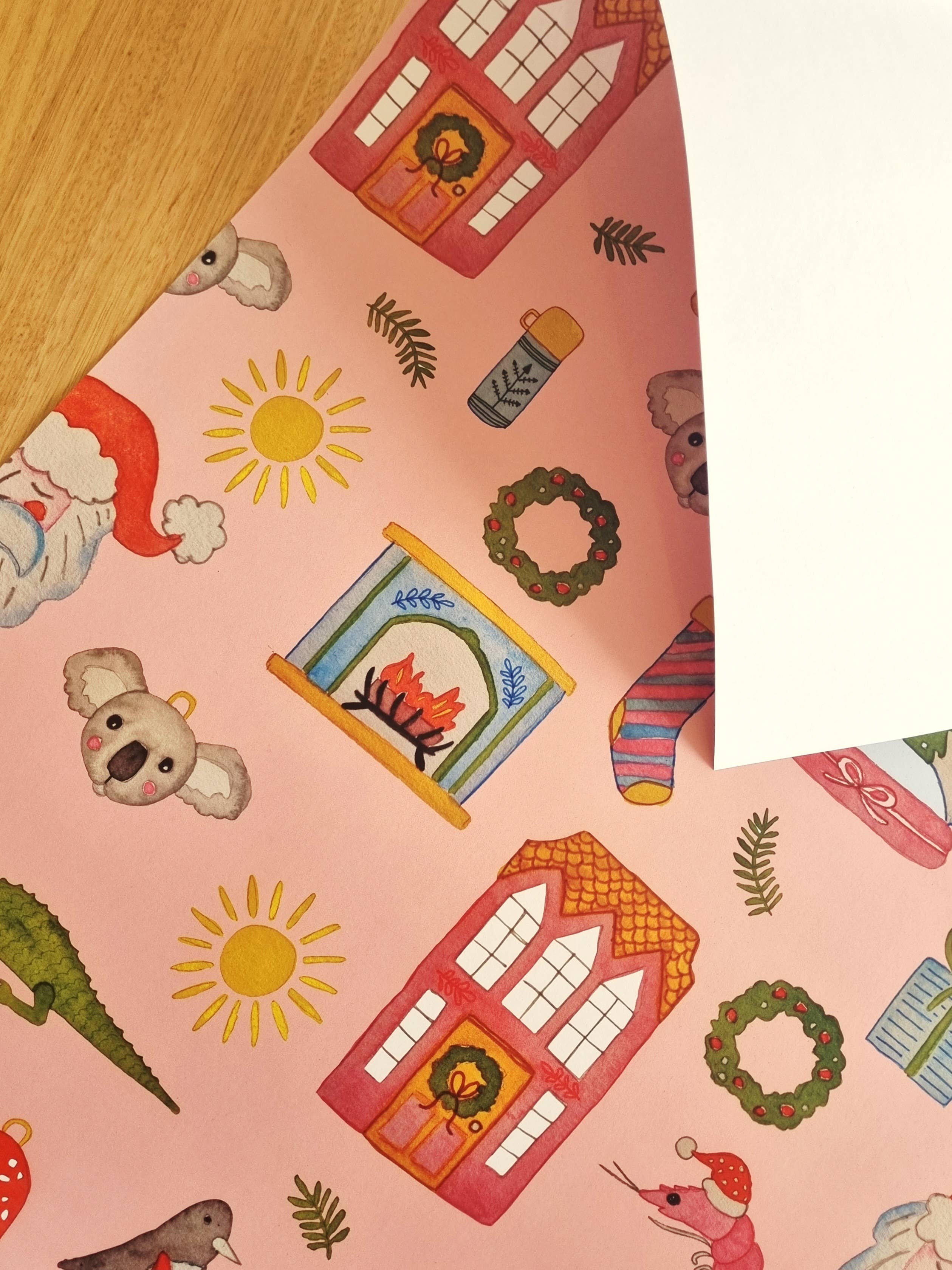 Bosa Art Co - Wholesale Flat wrap - Wrapping Paper / Joyful Christmas2