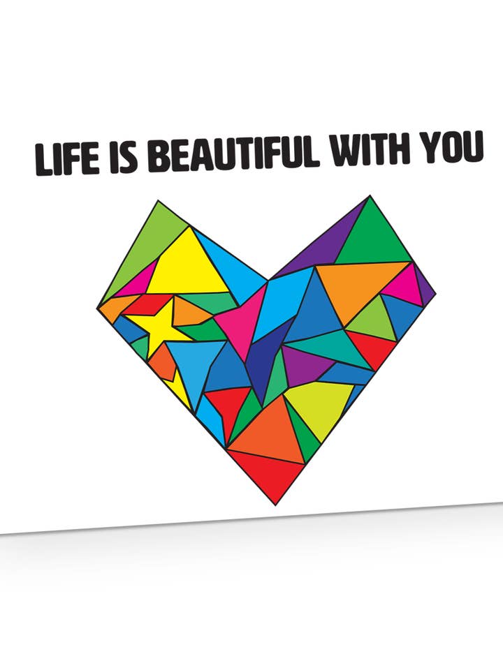 Carte de vœux Life is Beautiful pour la vente par Two Brides Presents