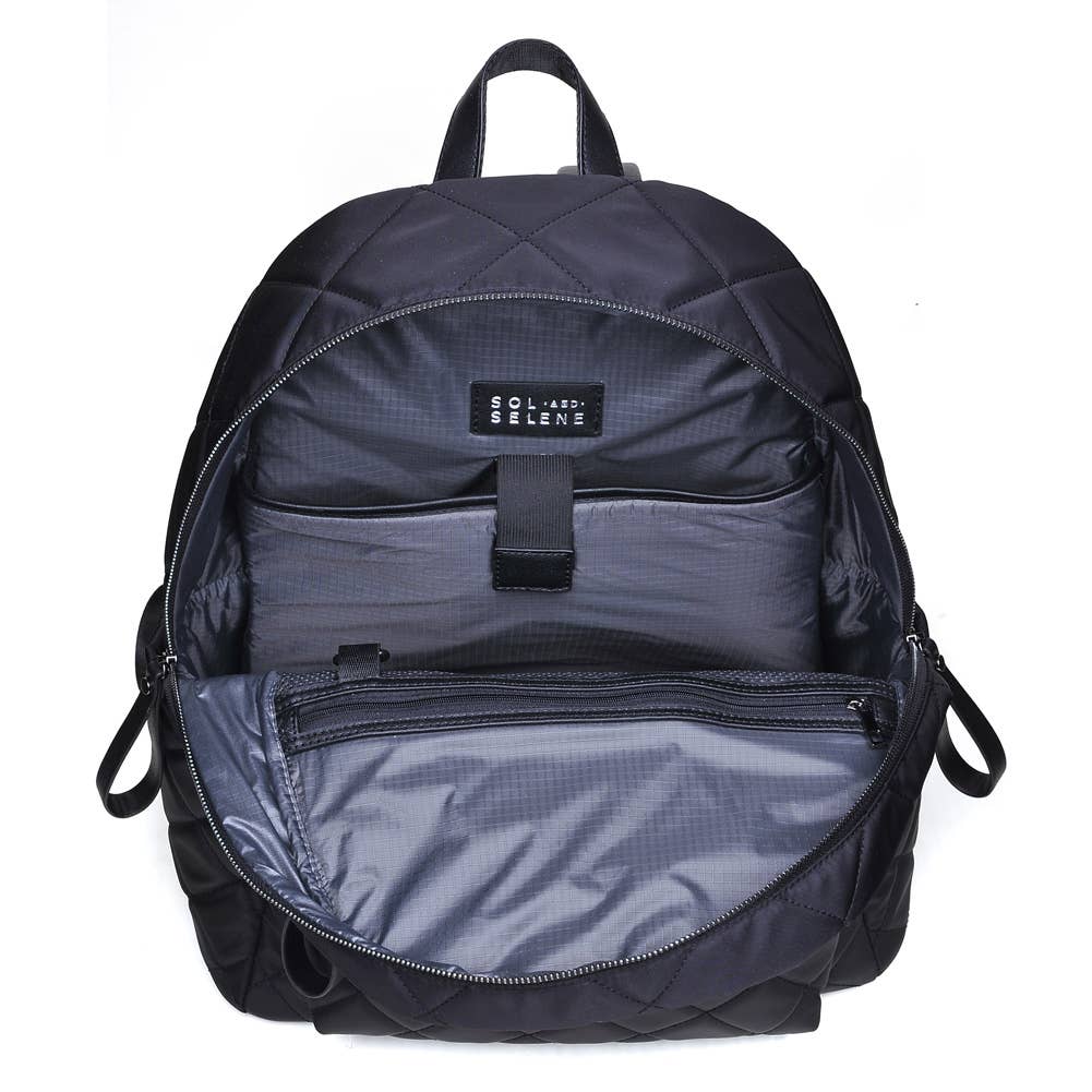 Sol and Selene - Wholesale Backpack - Women's - Motivator Large Quilted Nylon Travel Backpack4