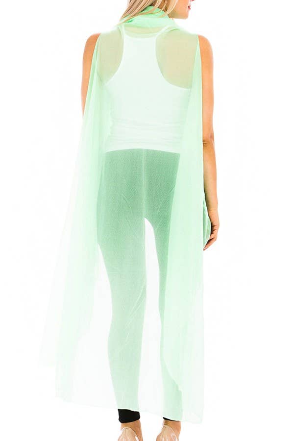 Cap Zone - Vendita all'ingrosso Copricostume - Donna - Copricostume senza maniche in tinta unita trasparente e versatile7