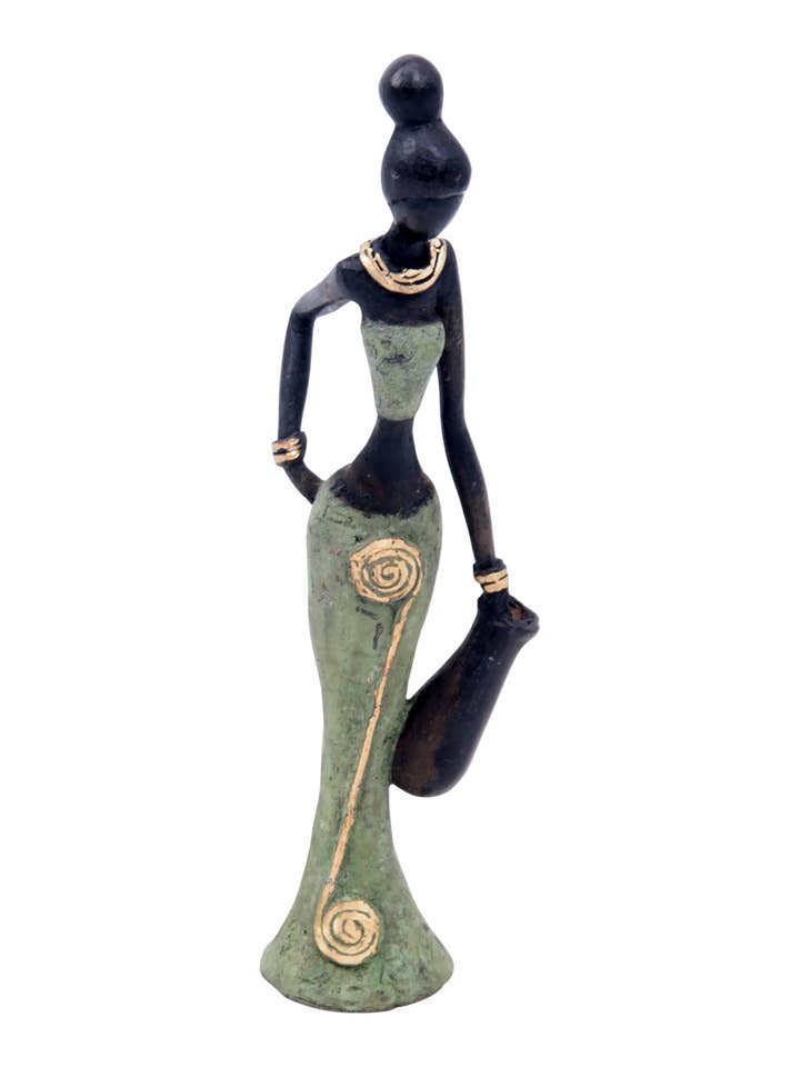 Bronze Mohamadi Dermé 20 cm vert n°7 pour la vente par Lafi Bala