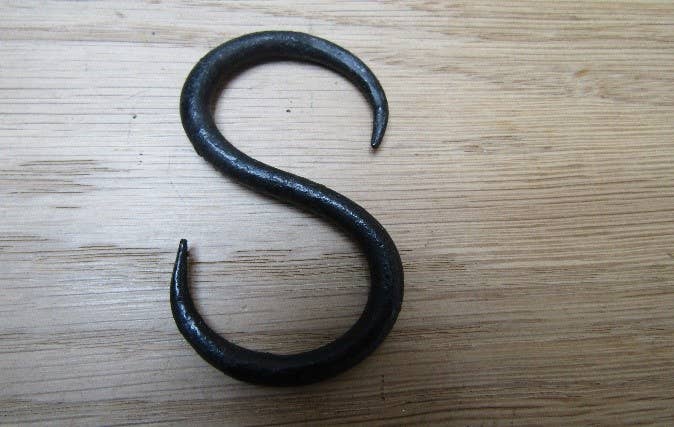 Pack Of 5 Numbered Wire Industrial School Coat Hooks