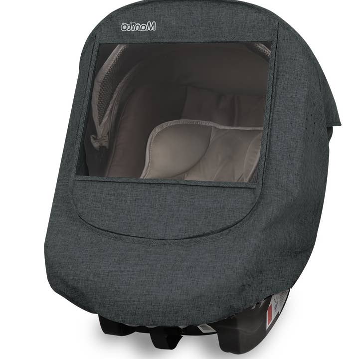 Manito - Venta al por mayor Funda de asientos de coche - Niños y bebés - Protector de clima para asiento de coche infantil Melange (gris carbón)
