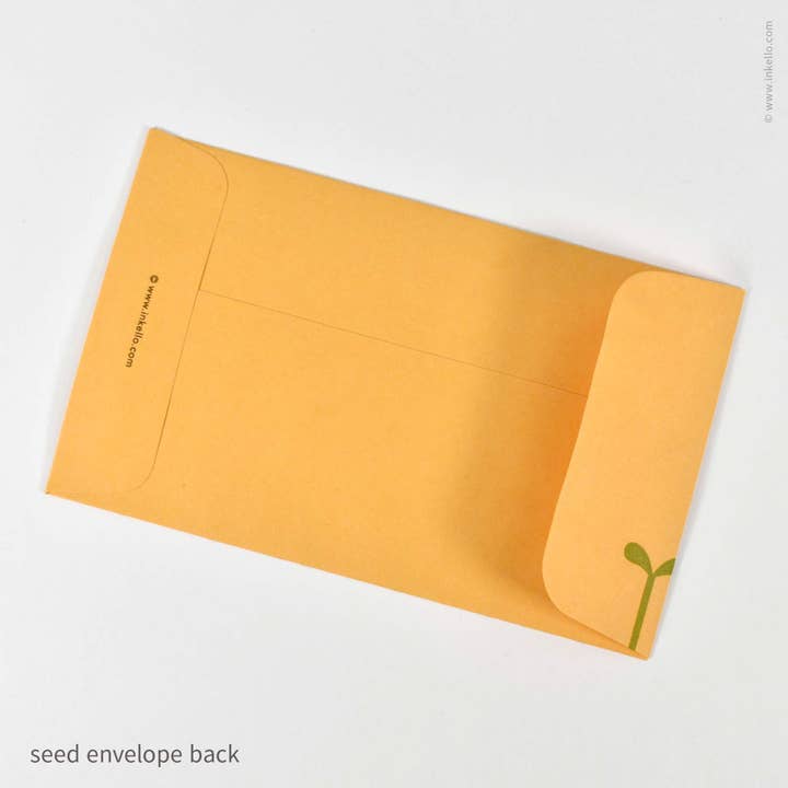 Inkello Letterpress - Vente Enveloppe - Enveloppes vertes pour graines de semis (#619)2