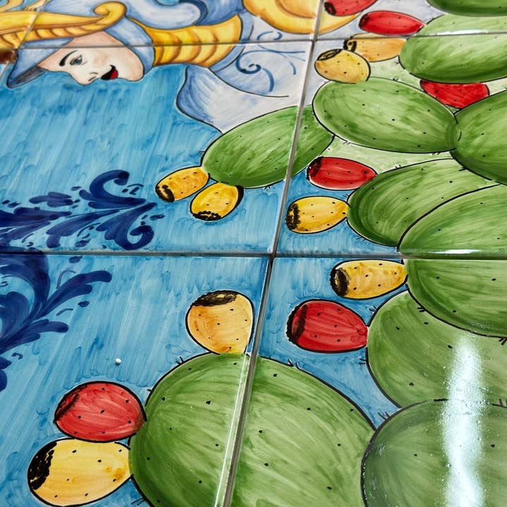 DD Ceramiche Siciliane - Wholesale Wall Tile - Paladino Ceramica Caltagirone Mosaic Panel cm 60x60 Hand-decorated tiles6