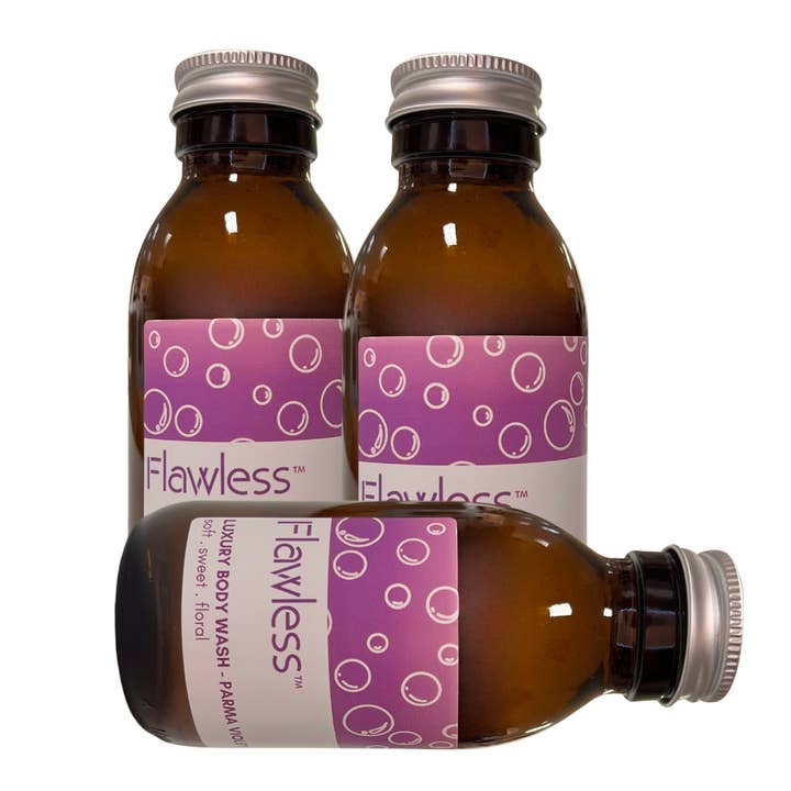 Flawless - Wholesale Body wash/shower gel - Luxury Body Wash - Parma Violet - Vegan, Plastic Free, Eco4