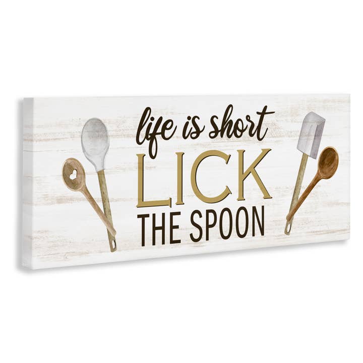 Stupell Industries - Wholesale Wall Sign - Lick the Spoon Kitchen - Unframed Wall Art6