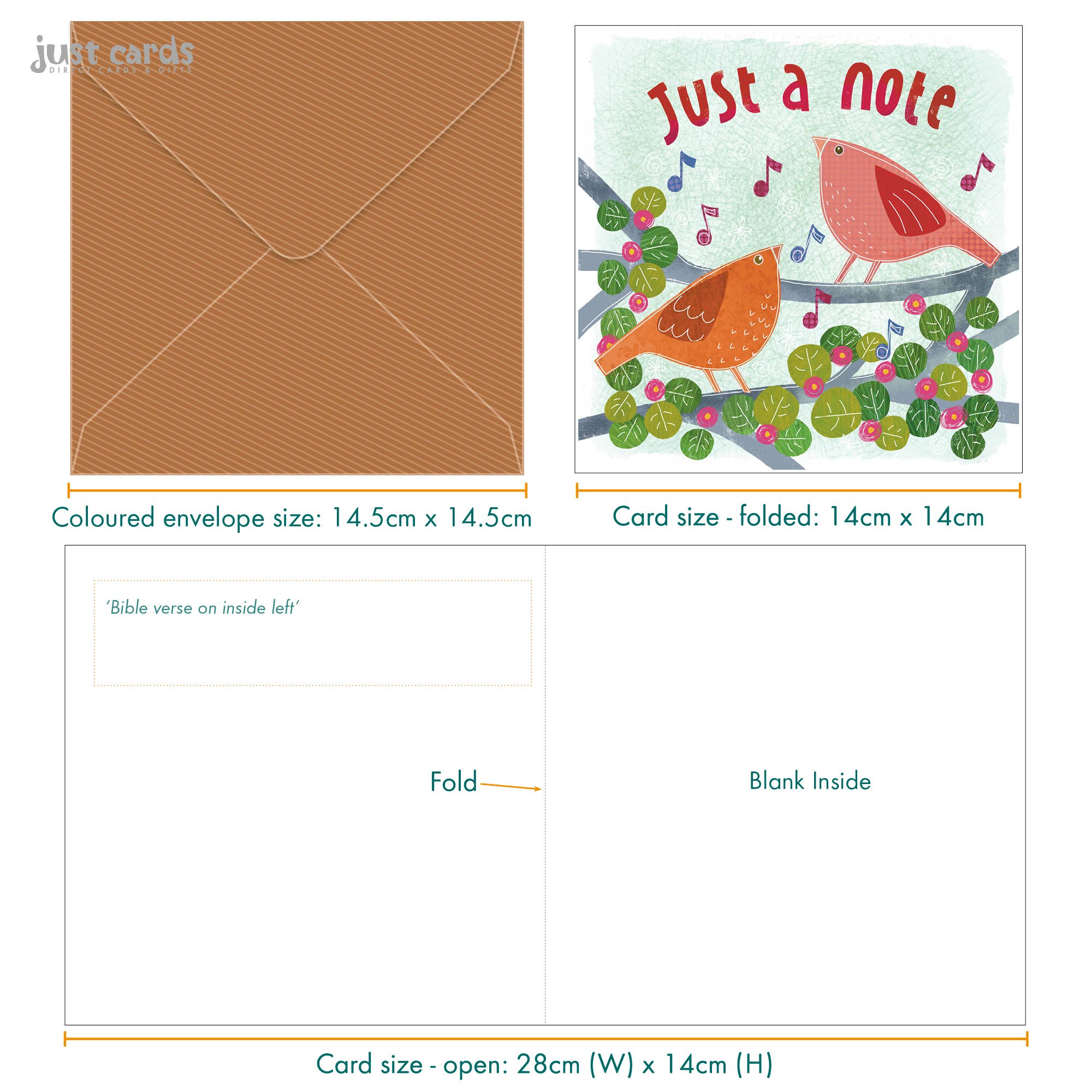 Just Cards Direct - Vente Carte de vœux classique - Carte de vœux chrétienne - Juste une note2