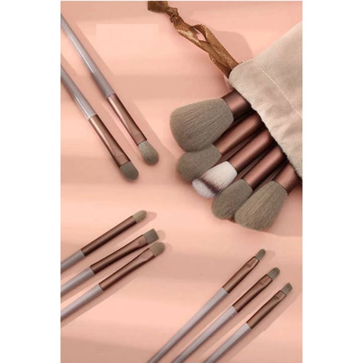 42POPS - Wholesale Makeup/Cosmetic Bag - ,,,,,.._ SI-26325 13 Pcs Makeup Brush Set With Storage Bag