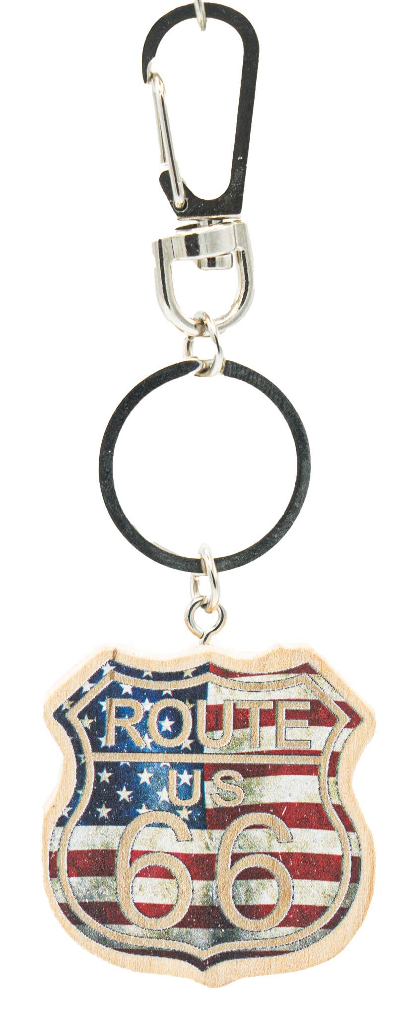 Pawnee Bill’s - Wholesale Keychain - Unisex - Route 66 Wooden Keychain0