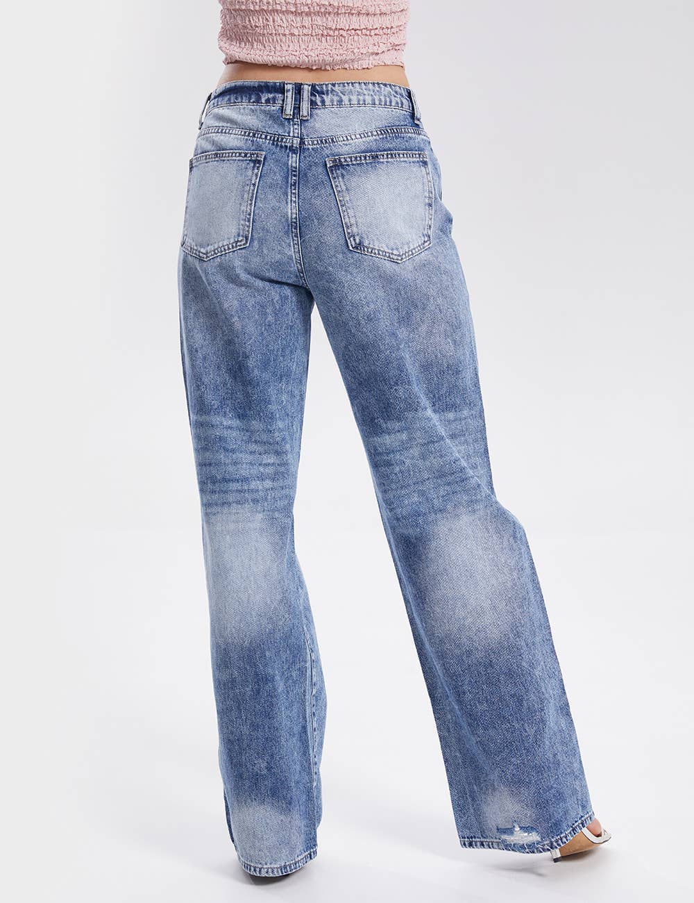 Sweetkama - Vente Jean – femme - Pantalon en jean à jambe droite à taille haute pour tous les jours | Jeans SKP673311
