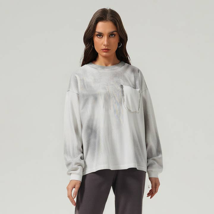 Men/Women Distressed Long Sleeve T-Shirt for wholesale by Sodalemon