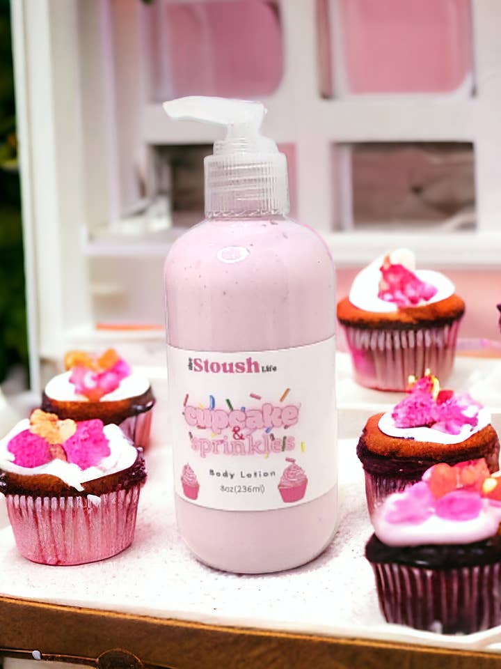 Cupcake and sprinkle lotion for wholesale by The stoush life