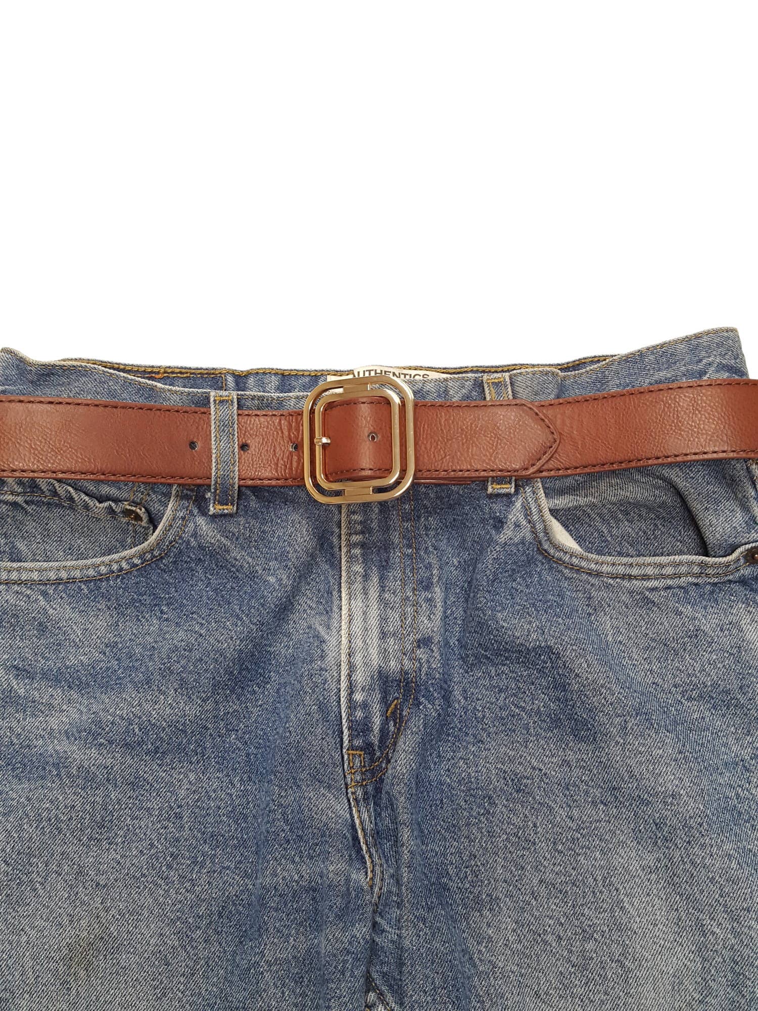 Axesoria West – wholesale Belt – Women's – Casual Gold Square Buckle Belt 1