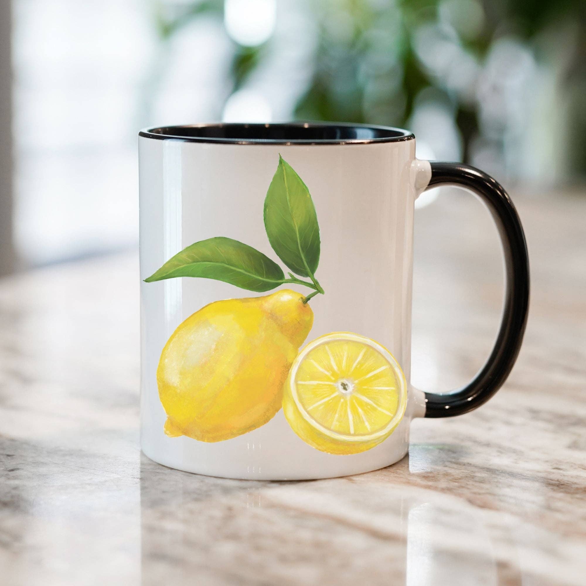 MerikaArt - Wholesale Coffee Mug - Refreshing Lemon Mug with Citrus Art