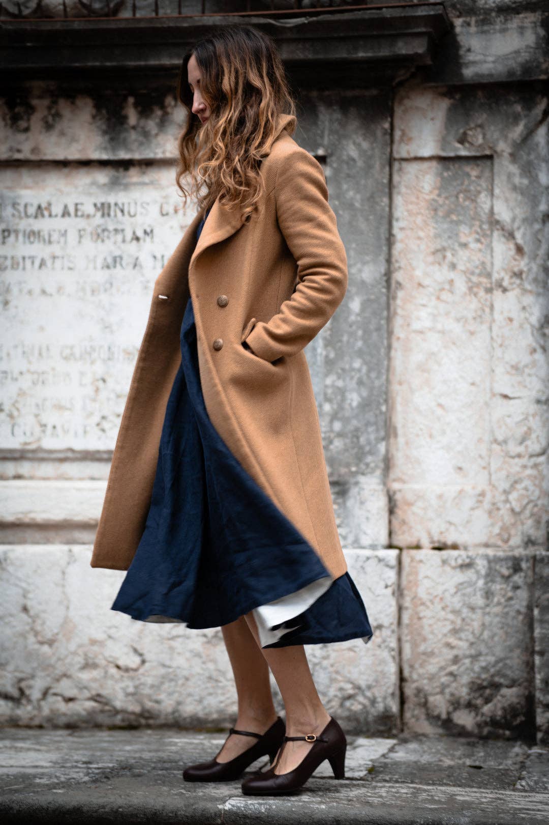 MIUMMASH DAMIAN TOMZIK - Wholesale Low Heels - Women's - Handmade Leather heels (5.5 cm)-Astrid-Chocolate Brown 35-424