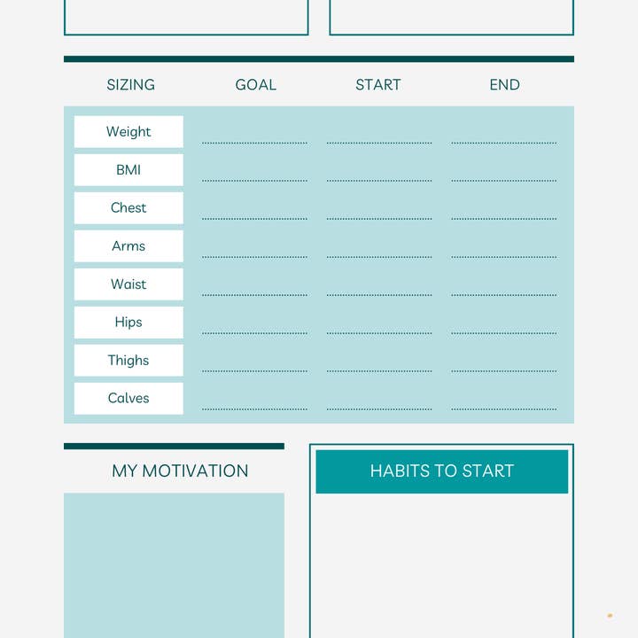 Missh Shop - Wholesale Planner - 8x5 Fitness Planner tracker 4 categories for workouts, exerc2